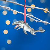 Wooden Mosasaurus Dinosaur Christmas Tree Decoration